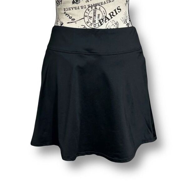 EleVen by Venus Williams XXL Pleated Flutter Hem Black Tennis Skort Activewear - Picture 6 of 11